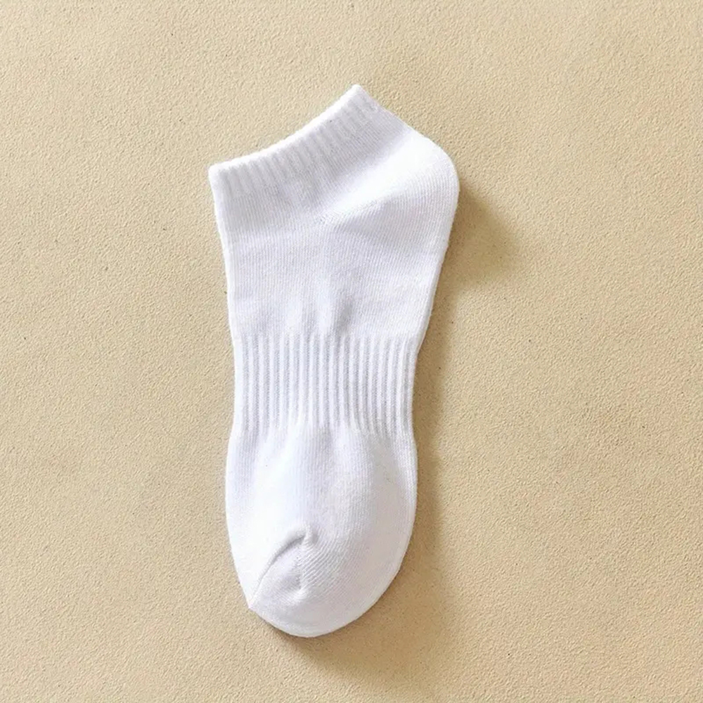 4/6 Paar einfarbige Socken, Schwarz, Weiß, mehrere Stile, weich, atmungsaktiv, Sport, Knöchel, Herren, Damen, Sommer, Herbst, Business-Socken