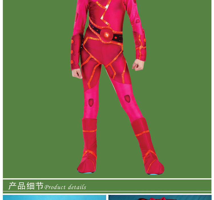 Kostum Anak-anak Performa Panggung Halloween Kostum Setan Malaikat Neraka Gadis Lava