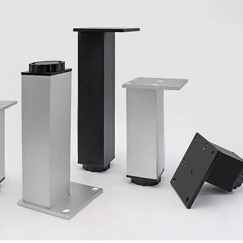 알루미늄 합금 캐비닛 발 높이 조절 가능한 가구 지원 다리 베어링 50 키로그램/개 테이블 의자 침대 소파 광장 레벨 피트