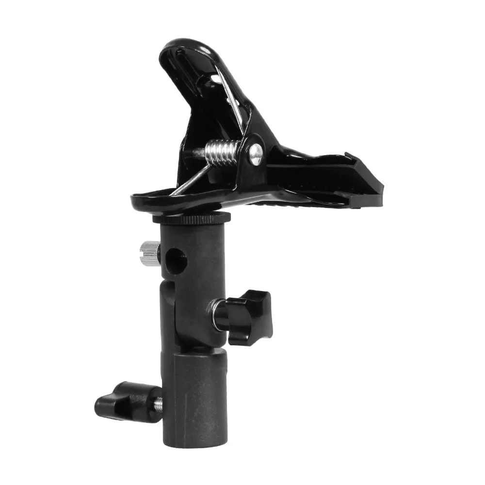 Reflector Clamp Clip Holder Light Stand Attachment 1/4" to 3/8" Screw Mount Swivel Adapter For Photo Studio Reflector&Background