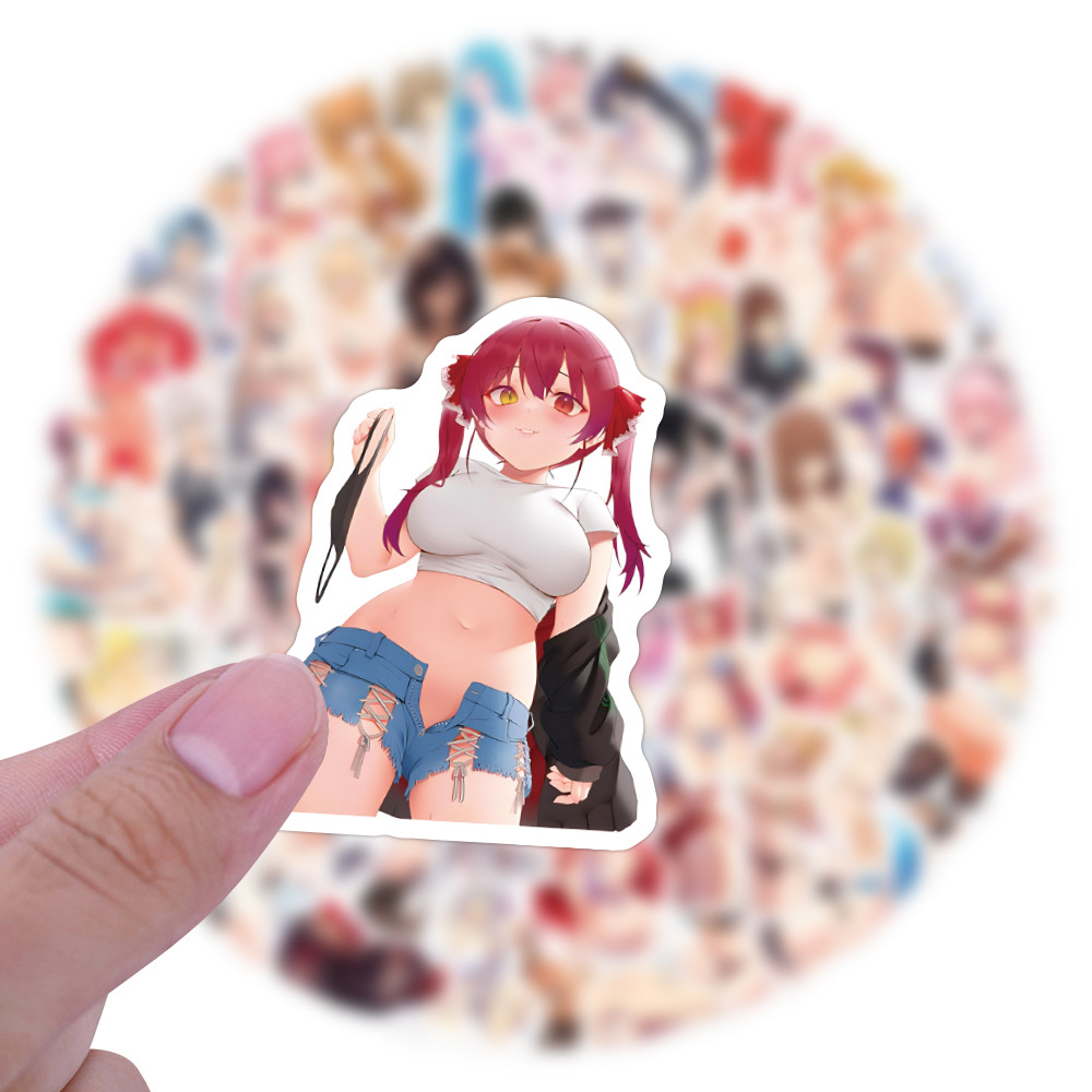 10/30/50/120 個変態セクシーガールステッカー Waifu 大人アニメデカールラップトップオートバイ電話かわいい防水ステッカーおもちゃギフト