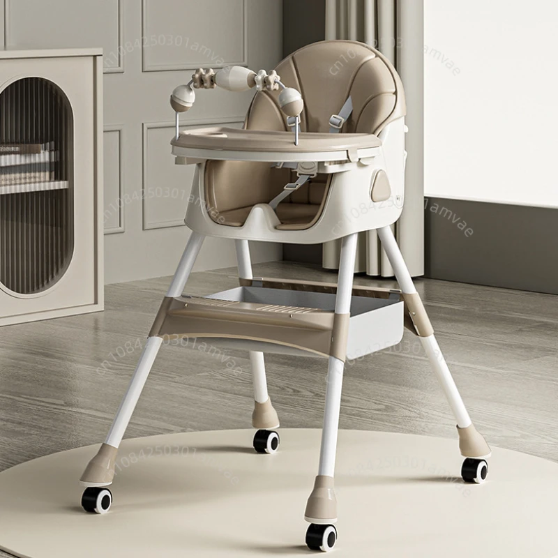 Silla de comedor para bebé, altura ajustable, respaldo ajustable, silla de comedor multifuncional para bebé, mecedora plegable