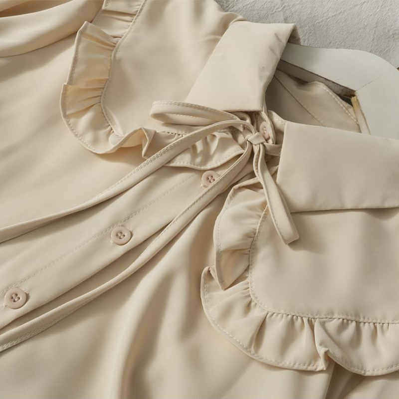 ผู้หญิงหวานเสื้อเสื้อน่ารัก Peter Pan COLLAR S-3XL หลวมแฟชั่น Temper Minimalist Lolita ภาษาฝรั่งเศสคํา Elegant เสื้อผ้าอินเทรนด์ 5 สี