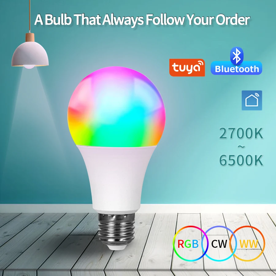 Tuya Smart LED-Lampe E27 220V Smart Light dimmbare Bluetooth RGB Lampe App-Steuerung für Schlafzimmer Raum dekoration Party Lichter