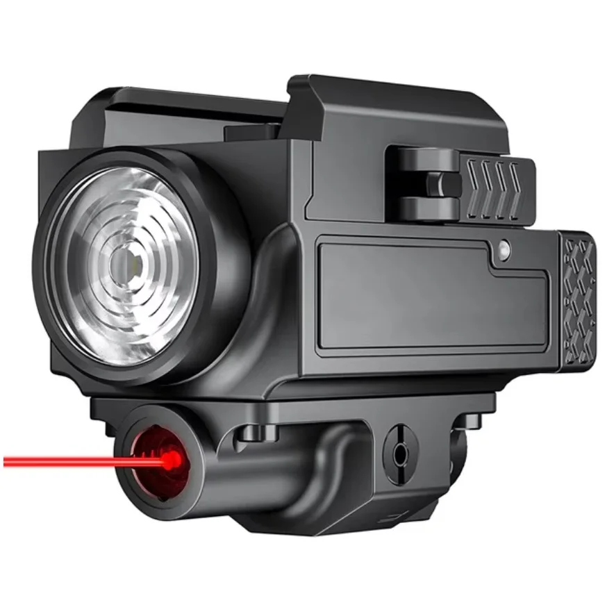 Richfire-linterna y láser verde, Combo de 800 lúmenes, luz para arma, compacta, recargable por USB, linterna para pistola de liberación rápida