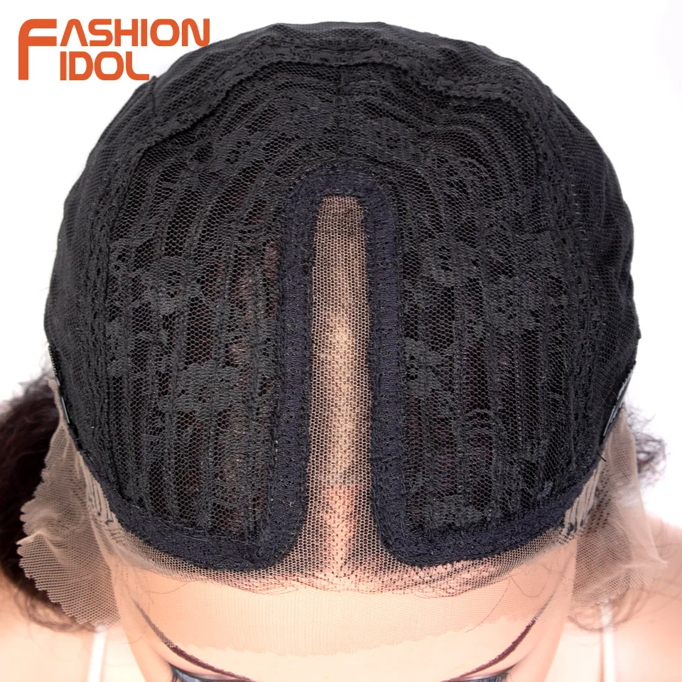 แฟชั่น IDOL 36 นิ้วคอสเพลย์วิกผมสังเคราะห์ Deep wave Lace ด้านหน้า Wigs สําหรับผู้หญิงสีดํา Ombre สีบลอนด์ความร้อนทนเส้นใยยาวหยัก