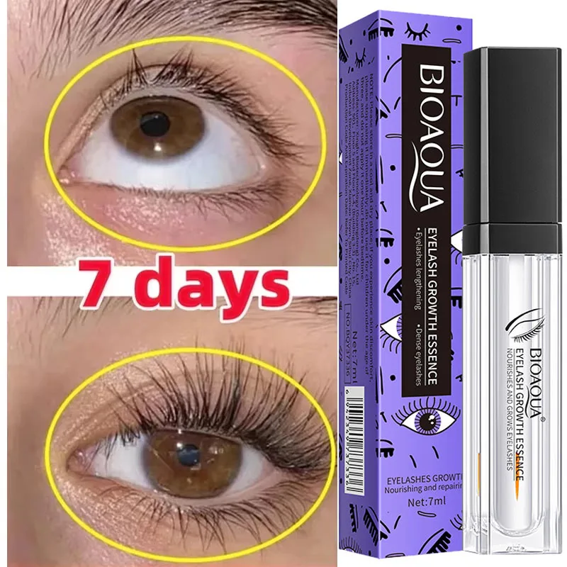 Suero de crecimiento rápido de pestañas, potenciador de pestañas Natural de 7 días, tratamiento de pestañas rizado más largo y grueso, productos para el cuidado de los ojos, maquillaje