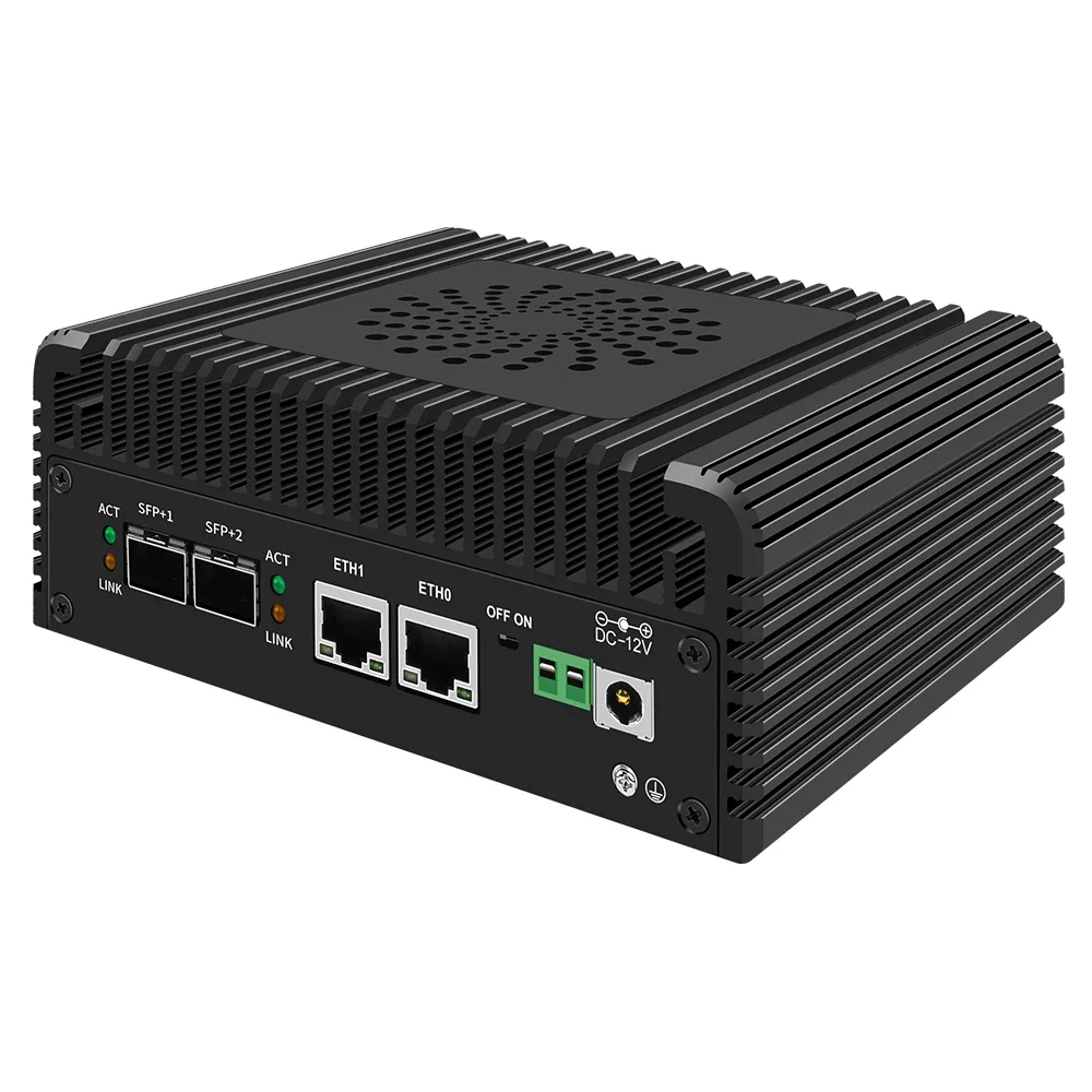 Nuevo 2x10G SFP + 2xi226-V 2,5G Firewall Mini PC Intel 3 N355 N305 N150 N100 enrutamiento suave 2xNVMe DDR5 MiniPC NAS servidor Proxmox