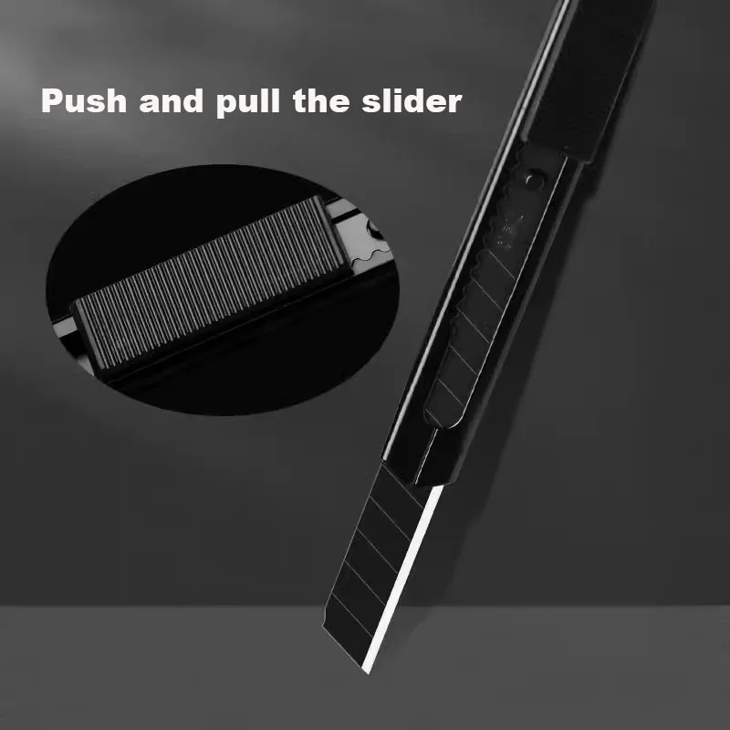 Deli Set di coltelli multiuso 9mm SK5 Lame in metallo Coltello tascabile Taglio scatola di carta Coltello espresso da demolizione per materiale scolastico domestico
