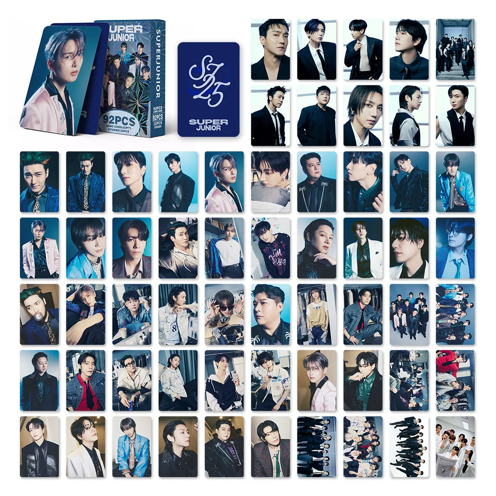92 шт./компл. SUPER JUNIOR, новая серия, карты и наклейки Lomo LeeTeuk HeeChul Yesung DongHae SiWon RyeoWook KyuHyun, подарки для фанатов