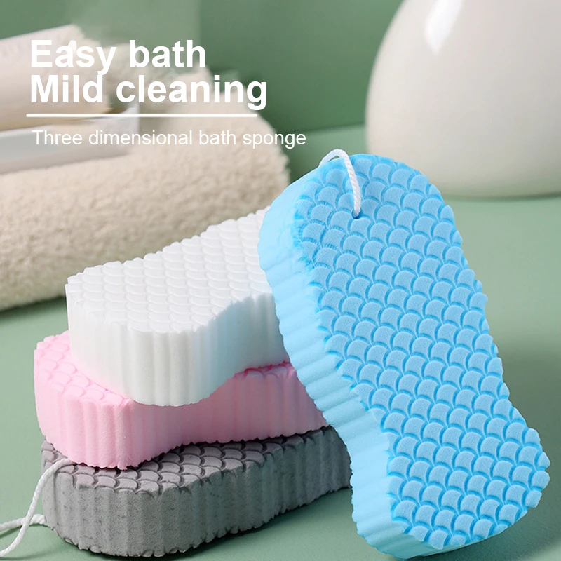 3D Sponge Exfoliating Bath Scrubbing Sponges Soft Sponge Body Scrubber Shower Brush Body Dead Skin Remover Bathing Tools