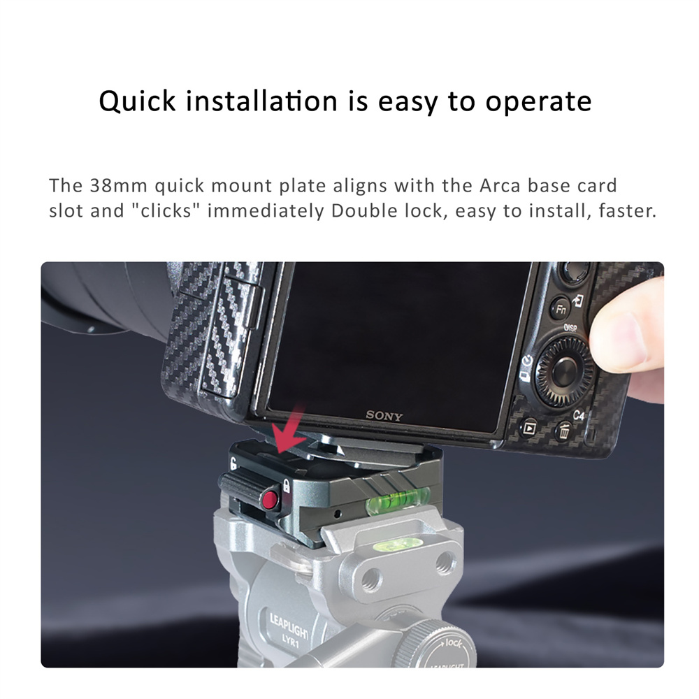 2025 Universal Arca Quick Release System Plate Clamp 1/4'' 3/8' Quick Switch Kit for DSLR Camera Gimbal Tripod Zhiyun Stabilizer