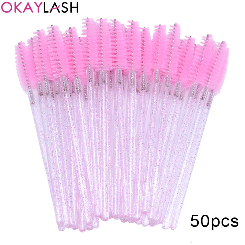 100 stücke Für Wimpern Verlängerung Make-Up Einweg Wimpern Pinsel Spoolies Micro Lash Mascara Wands Kämme Großhandel