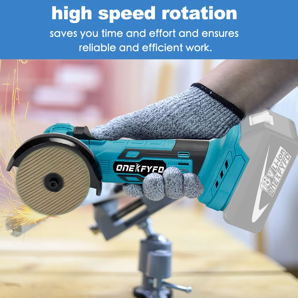 Brushless Mini 3inch Wireless Polisher 76mm Rechargeable Small Cutting Machine Power Tool for Makita Battery(No Battery)
