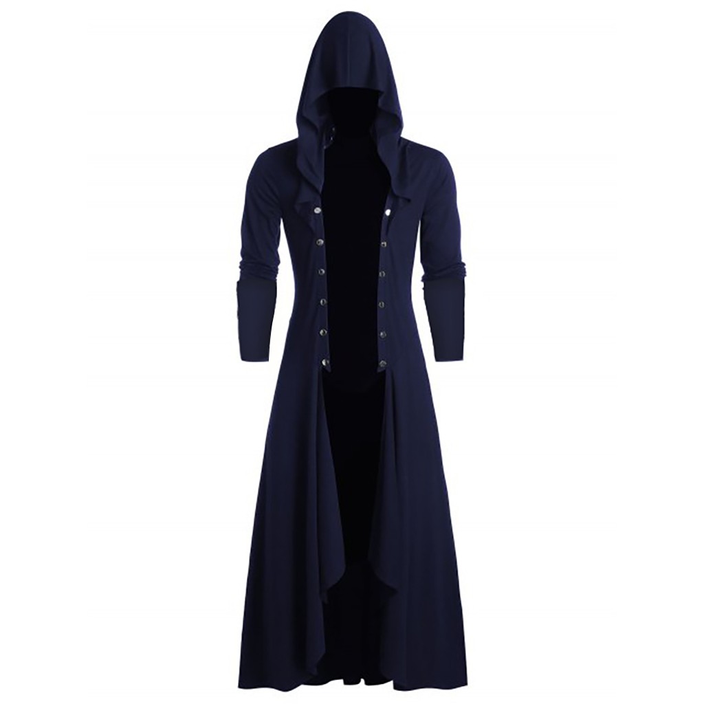 Męska kurtka Retro Steam Punk Gothic Windbreaker Coat Cape Fashion Street Cloak Jacket Parkour Clothes Cardigan Trench Coat