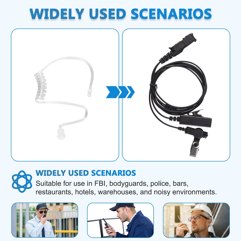 For Motorola MTP3100 MTP3200 MTP3250 MTP3550 Earpiece Headset PTT Radio