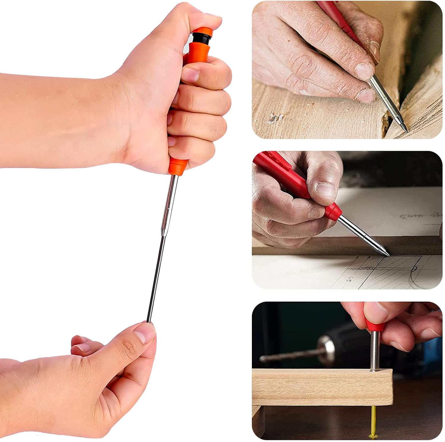 36 Uds. Recambios de plomo de lápiz de 2,8mm para lápiz de carpintero, lápices de marca, reemplazos de lápiz de construcción de Agujero profundo, cables de lápiz de estudio