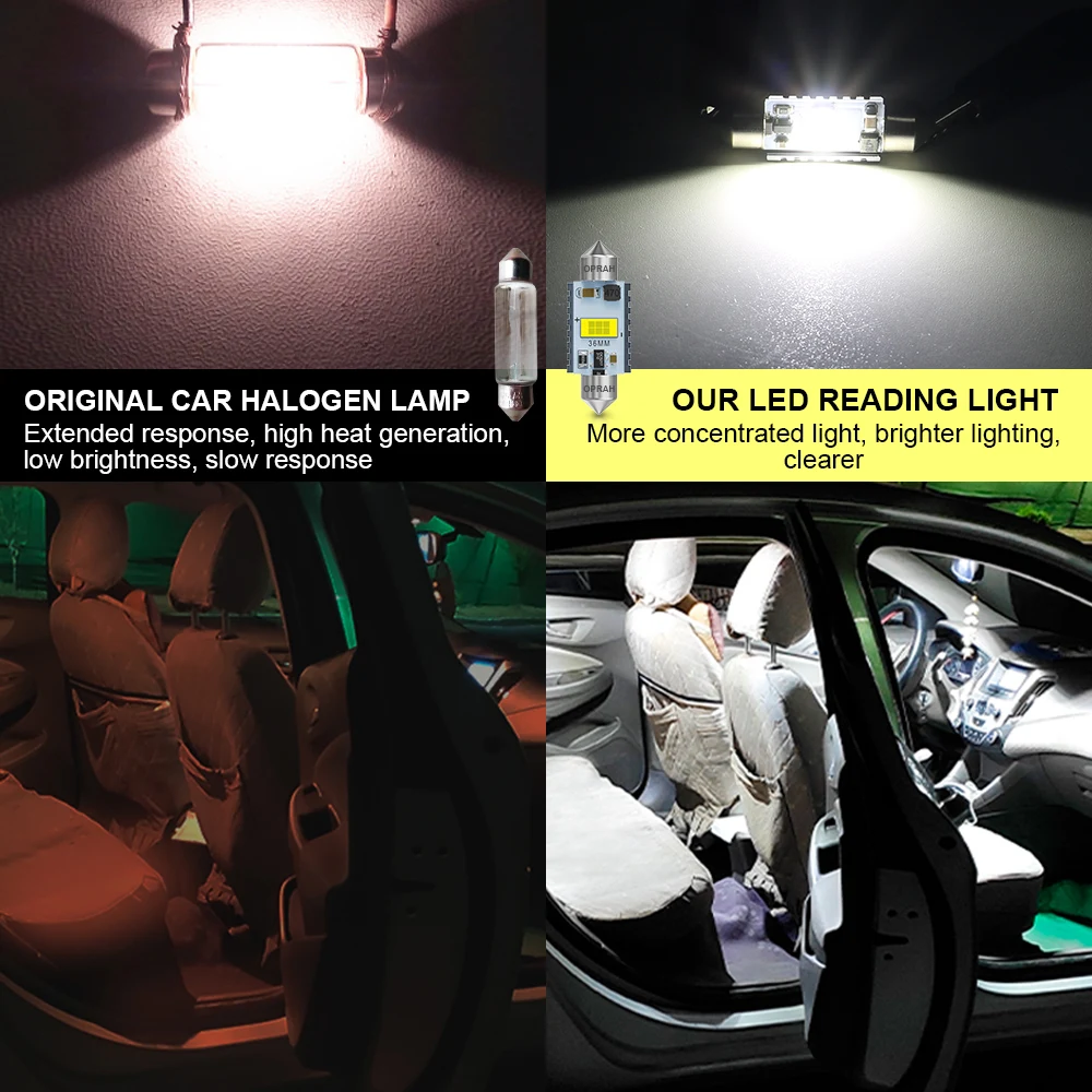 Mới C10W C5W LED Xi Nhan Canbus Festoon 31Mm 36Mm 39Mm 41Mm Bóng Đèn LED 3570 CSP Nội Thất Đọc Sách ánh Sáng Dome Biển Đèn Trắng 6000K