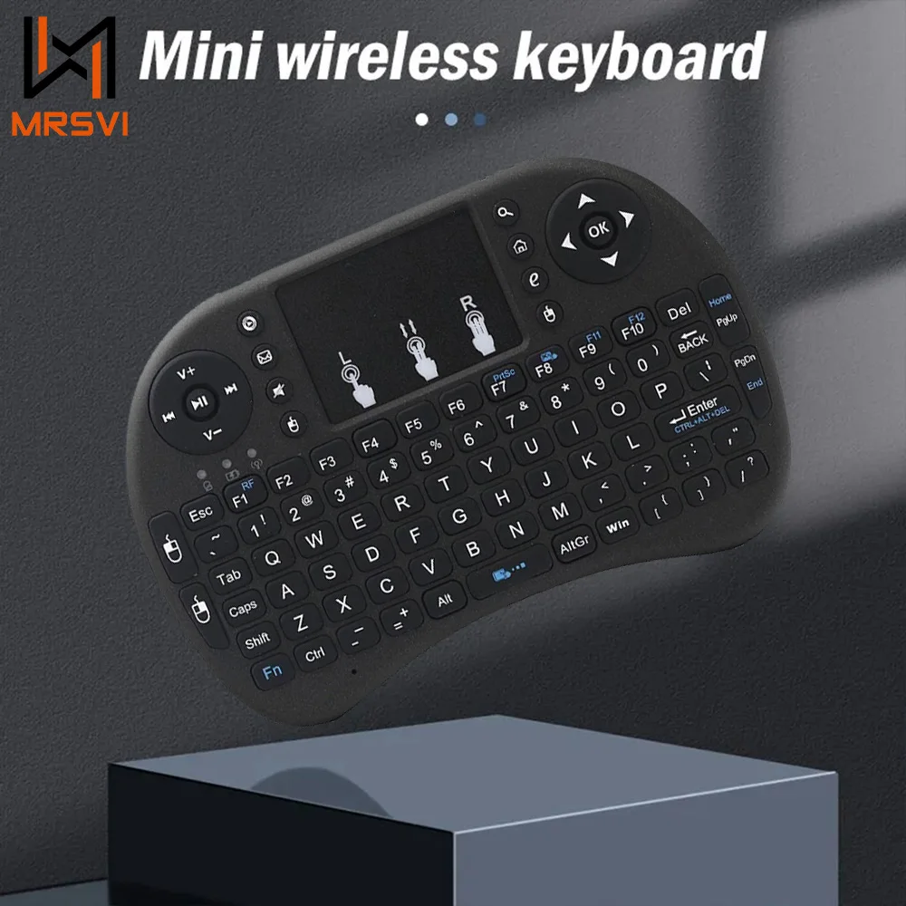 MRSVI I8 2.4G Mini Wireless Keyboard 2.4GHz Air Mouse Remote Touchpad For Android TV Box PC Smart TV