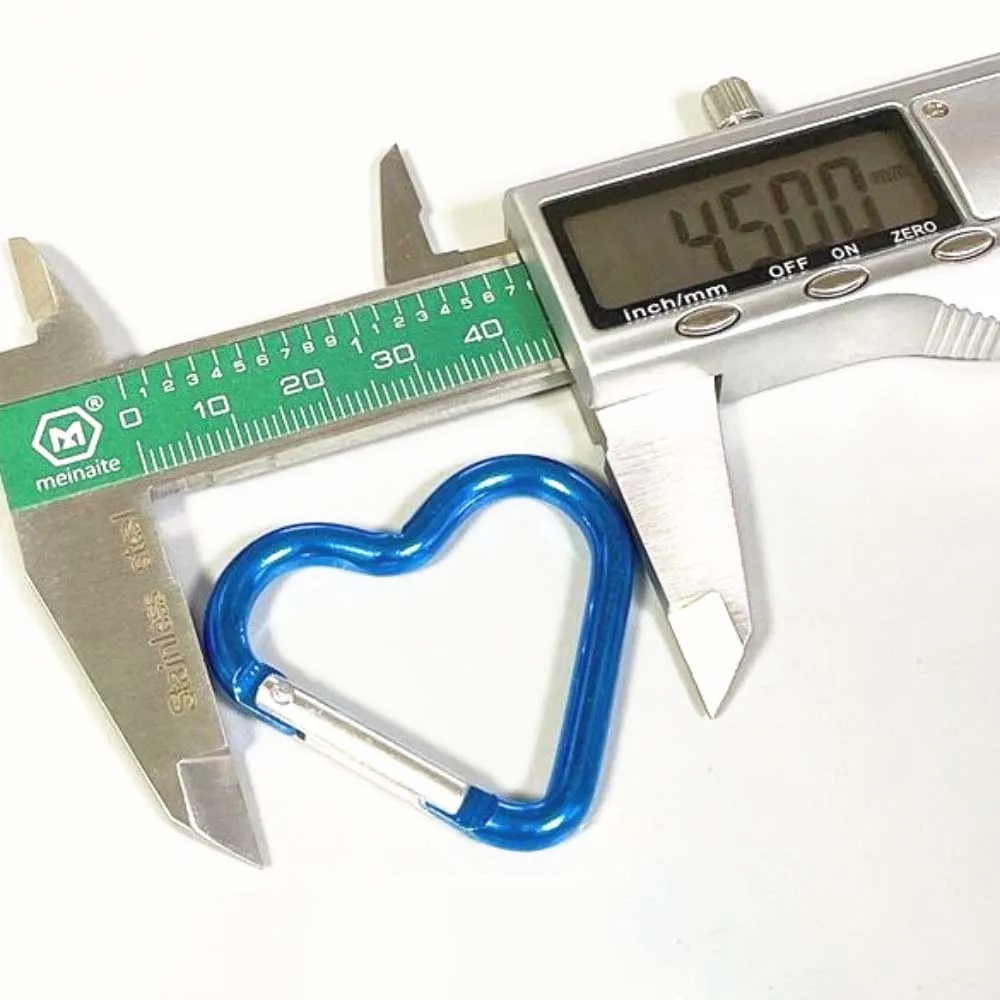 JOréinitialisation-Mousqueton en forme de cœur pour bouteille d'eau, accessoires de camping, crochet de clé en aluminium extérieur