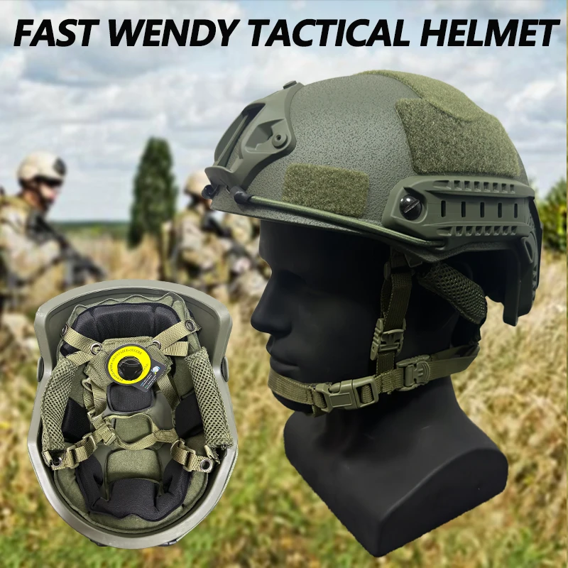 Kevlar Taktischer Helm ACH High Cut Helm Hochwertiger ballistischer Helm NIJ IIIA FAST Wendy's Suspension Pad Ballistischer Helm