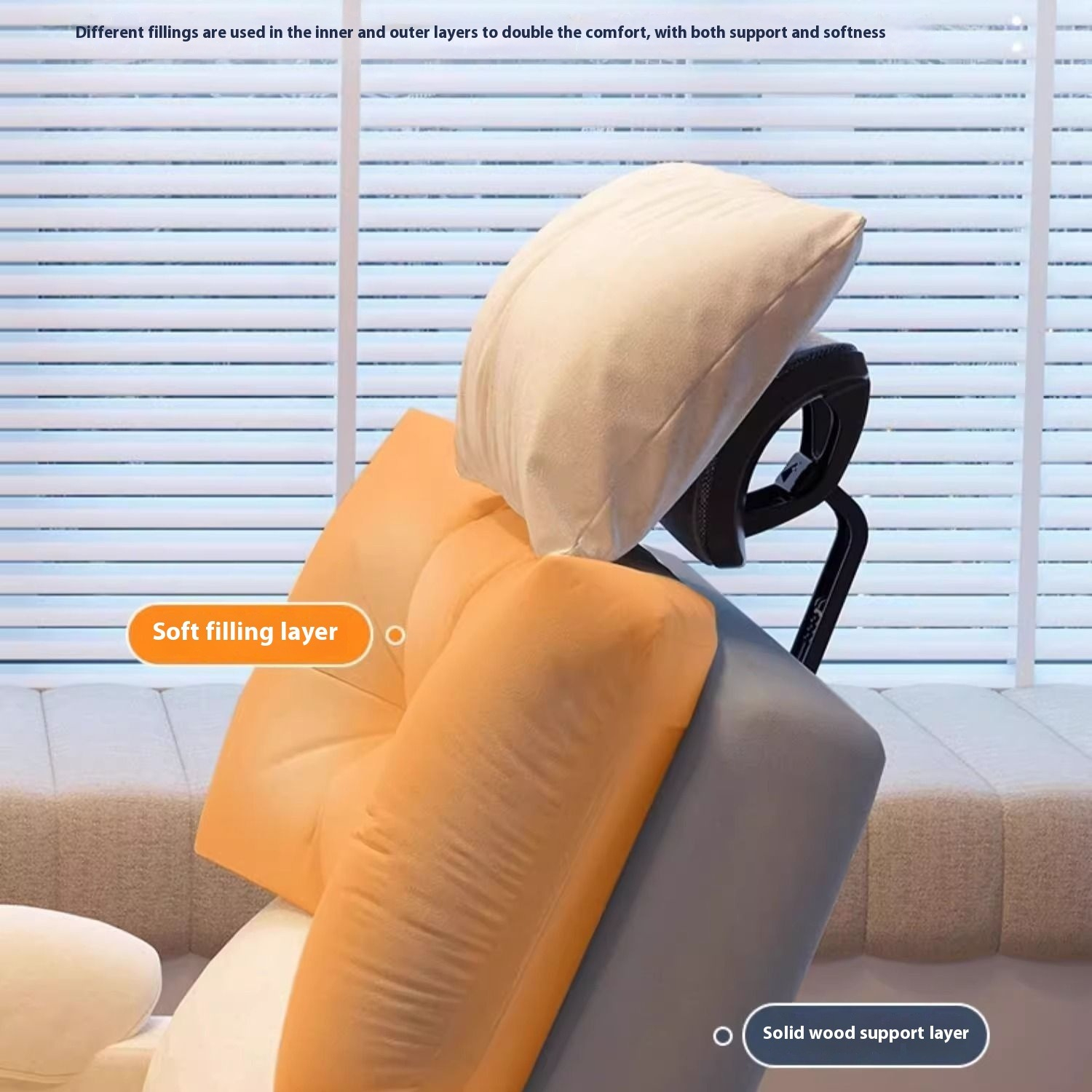 Cadeira reclinável de couro para idosos, conforto respirável com suporte para encosto de cabeça, apoio para os pés, sofá ergonômico para sala de estar