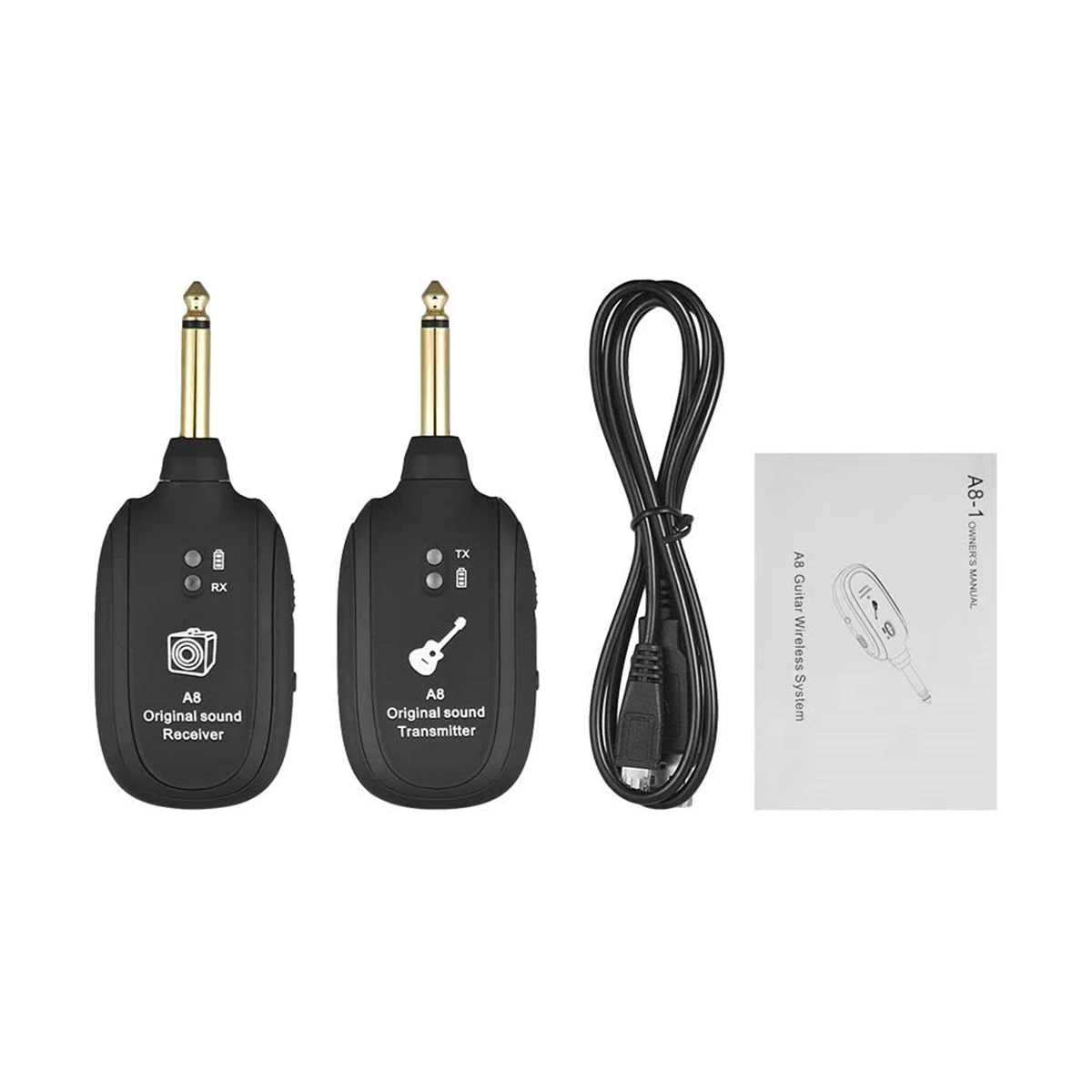 Wireless Guitar System Construído em 4 Canais Transmissor de Guitarra Sem Fio Receptor para Guitarra Elétrica Violino Baixo