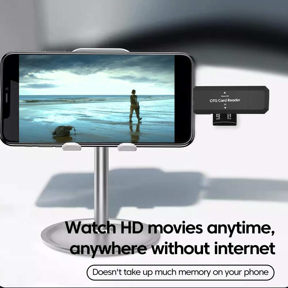 Type C SD TF Card Reader 2 in 1 USB 2.0 Card Reader for PC Laptop Accessories High Speed Smart Memory Cardreader SD Card Adapter