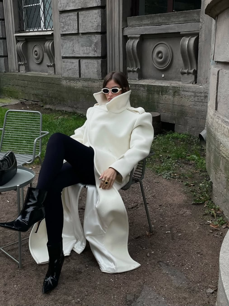 Женский плащ с длинным поясом, шикарный двубортный плащ с лацканами и v-образным вырезом, повседневное пальто с длинными рукавами, новинка 2025, осенняя элегантная верхняя одежда для поездок на работу