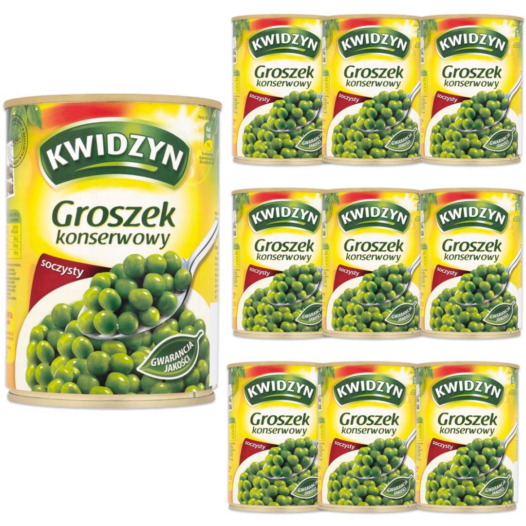 Kwidzyn Groszek konserwowy 400 g x 10 sztuk