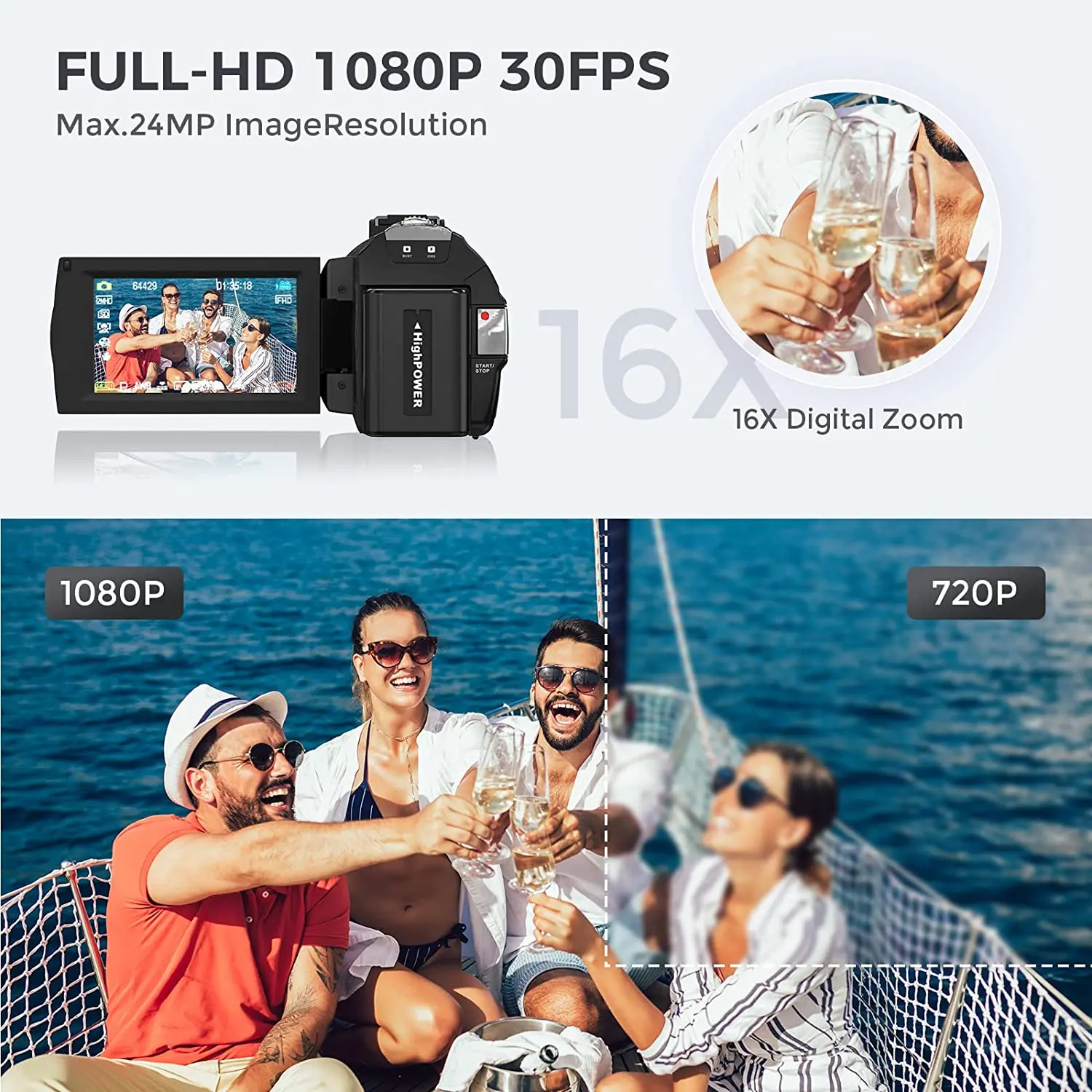 Cámara fotográfica Digital con pantalla giratoria de 3,0 pulgadas, cámara fotográfica profesional, vídeo Hd, cámaras para niños para el hogar