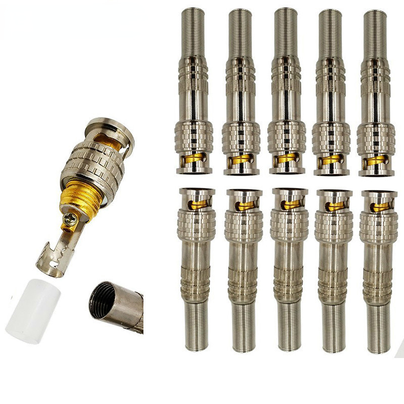 Bộ 5 Nam Solderless Nối BNC Cho Camera An Ninh Hệ Thống Camera