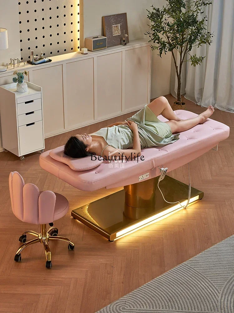 Elektrisch schoonheidsbed Lifting Golden Base Massage Wimper Gezicht Wasbed