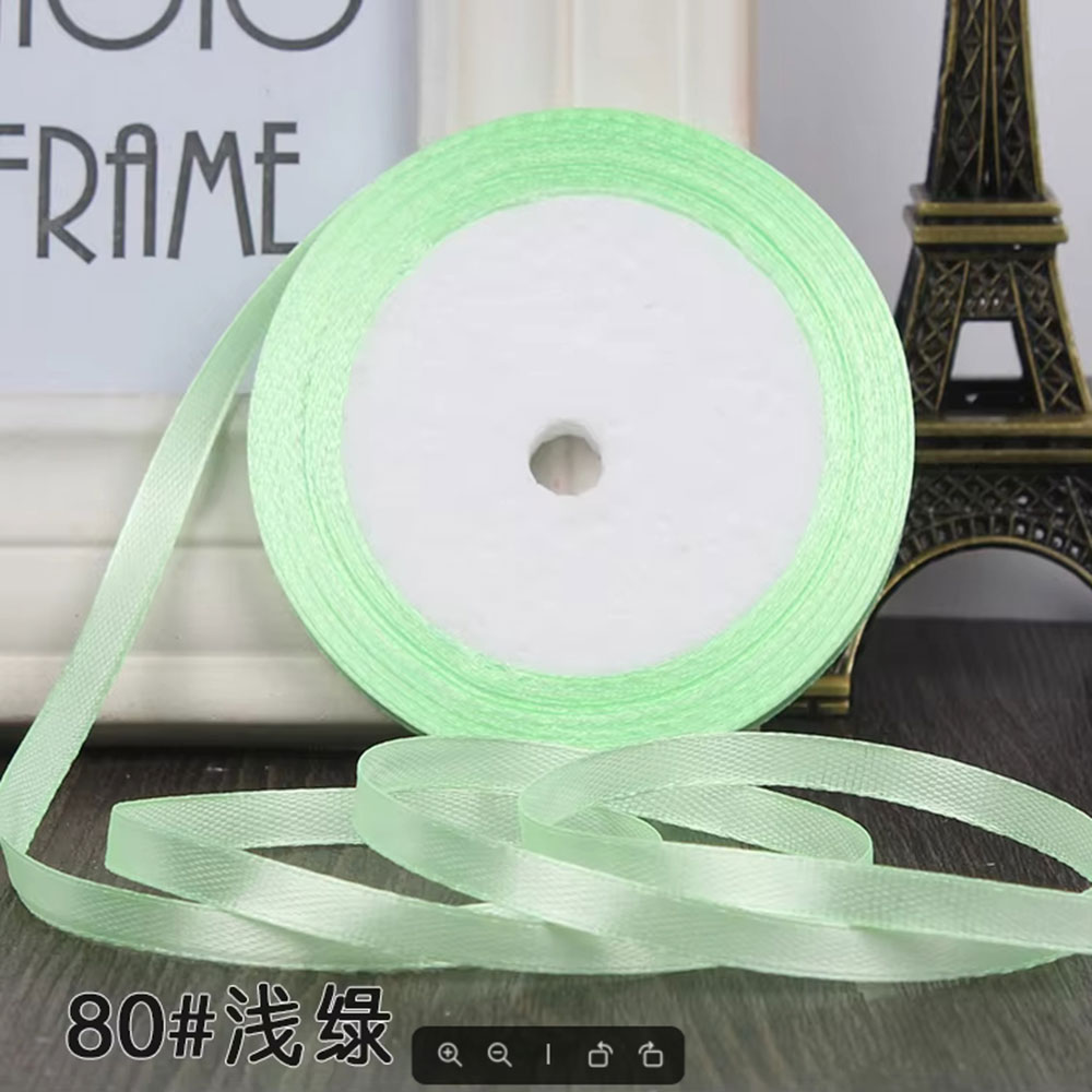 25Yards 6mm Silk Satin Ribbons for Crafts Bow Handmade Gift Wrap Partys Christmas Wedding Decorative Artificial Accessories