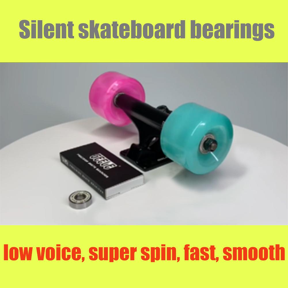 インラインスケート用スケートボードベアリング炭素鋼608ベアリング8個パック