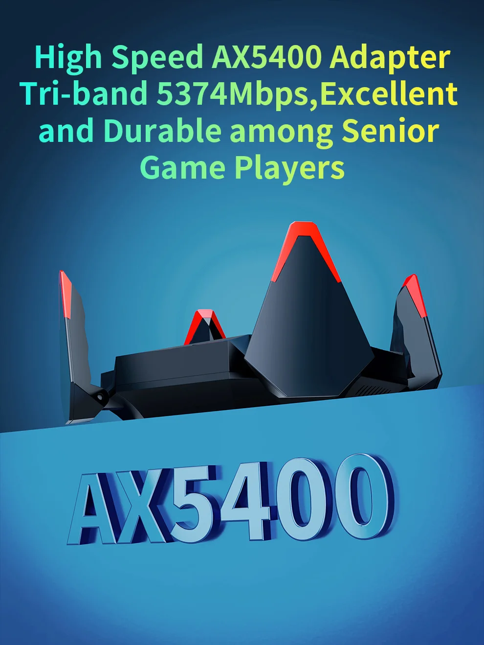 COMFAST USB WiFi 6 адаптер 2,4G и 5G и 6G 5374 Мбит/с USB3.0 беспроводной адаптер AX5400 Dongle WiFi6 антенна карты для ПК ноутбука Win10/11