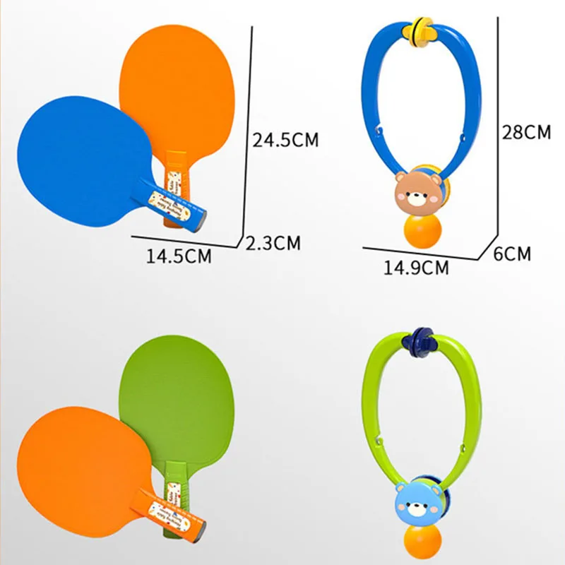 Juego de autoentrenamiento de tenis de mesa para interiores, juguete de entrenamiento de doble Sparring ajustable para colgar en el hogar, interacción entre padres e hijos
