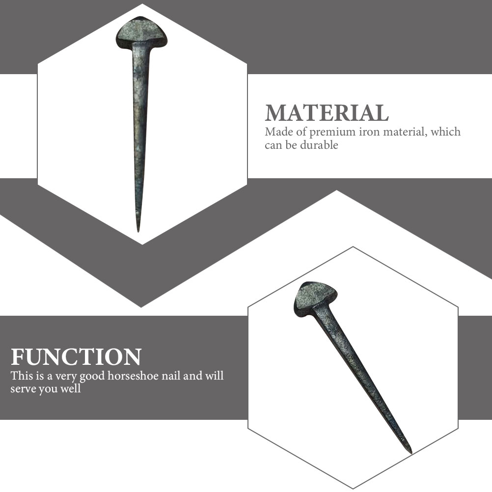 50 ชิ้นอุปกรณ์แต่งเล็บม้า Supply อุปกรณ์ 500X110X040 เซนติเมตรเหล็ก Horseshoe เครื่องมือ Professional Hoof เล็บด้านหลังเบรค Pads