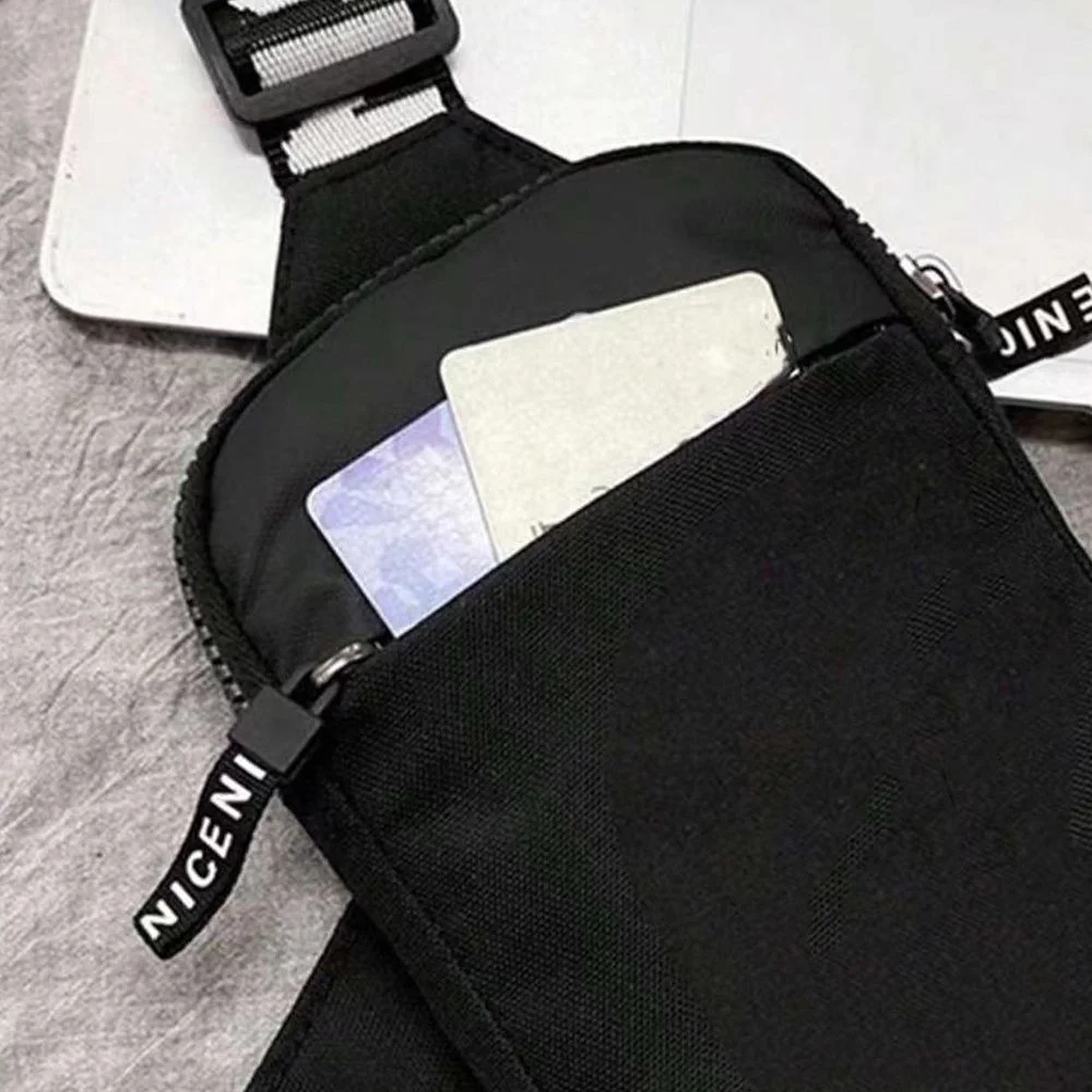 กีฬากระเป๋าผู้ชายโทรศัพท์มือถือขนาดเล็ก Messenger กระเป๋าเอวกระเป๋า Multi-Function กระเป๋าถือแกะสลักภาพชื่อเริ่มต้นรูปแบบ