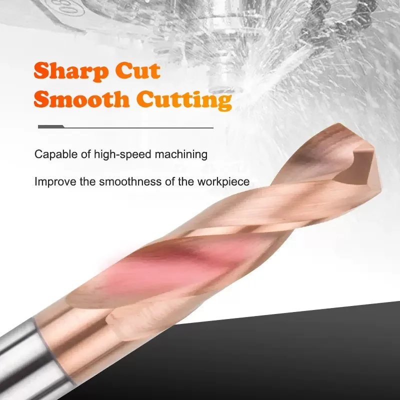 AZZKOR HRC45 HRC55 HRC65 2F Tungsten steel Carbide Drill Bits For CNC Machine Engraving Machine Twist Drill Bit Tools 1.0-18mm