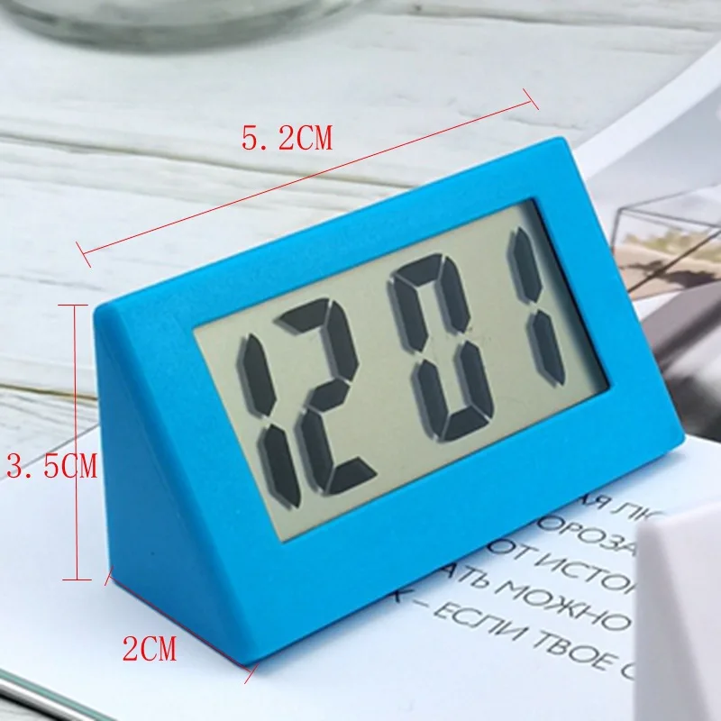 Mini reloj de escritorio portátil de 5,2x2x3,5 cm, reloj Digital con pantalla de 12 horas y fecha, reloj de mesa electrónico para estudiantes/coches/dormitorio