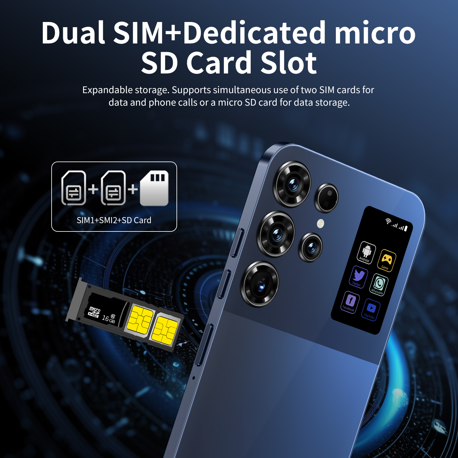 Original S26 Ultra Global Version Smartphone Snapdragon8 Gen3 16G+1TB 7800mAh 78+108MP 4/5G Network Android Phone Unlocked