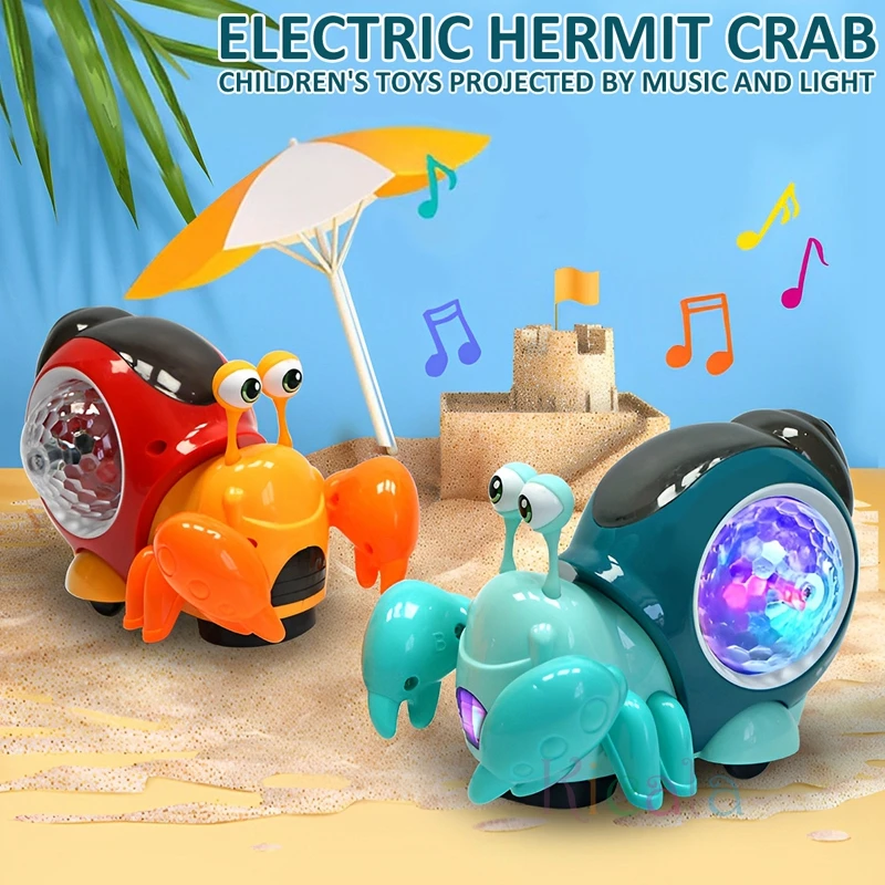 Crawling Crab ของเล่นเด็กเพลง Light Up Interactive ของเล่นดนตรีสําหรับทารกเต้นรํา Crawling ของเล่นค่าเฉลี่ยเด็กวัยหัดเดินของเล่น 0 12