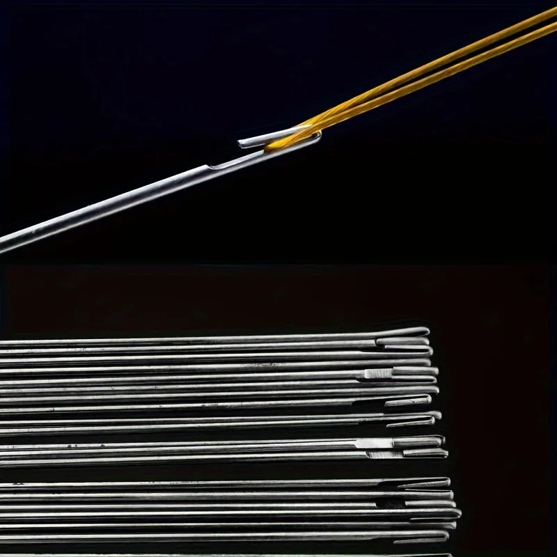 2 pc Stainless Steel Needle With Opening Side For Threading Beads AndStrings, DlY Beads Threading Tool  Jewelry Making