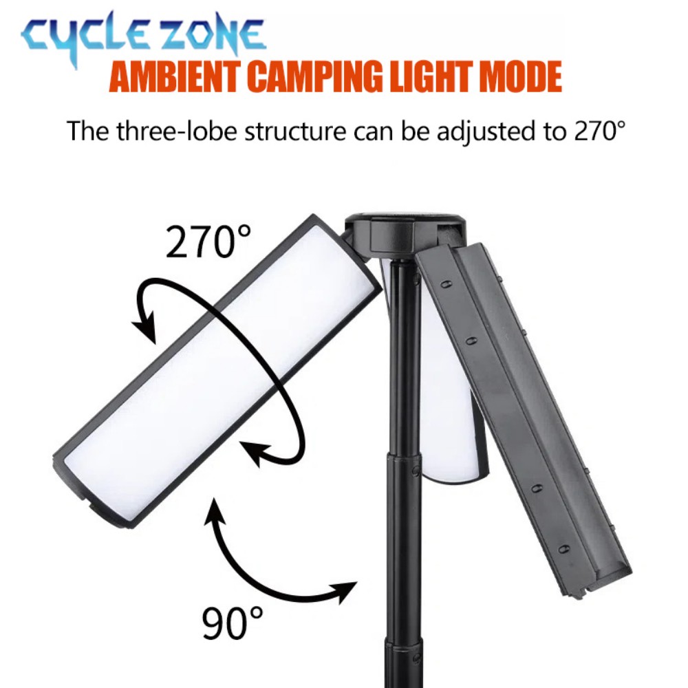 Multi-funcional luz de acampamento 2 em 1 lanterna de acampamento telescópica recarregável com gancho luz de trabalho de emergência ao ar livre