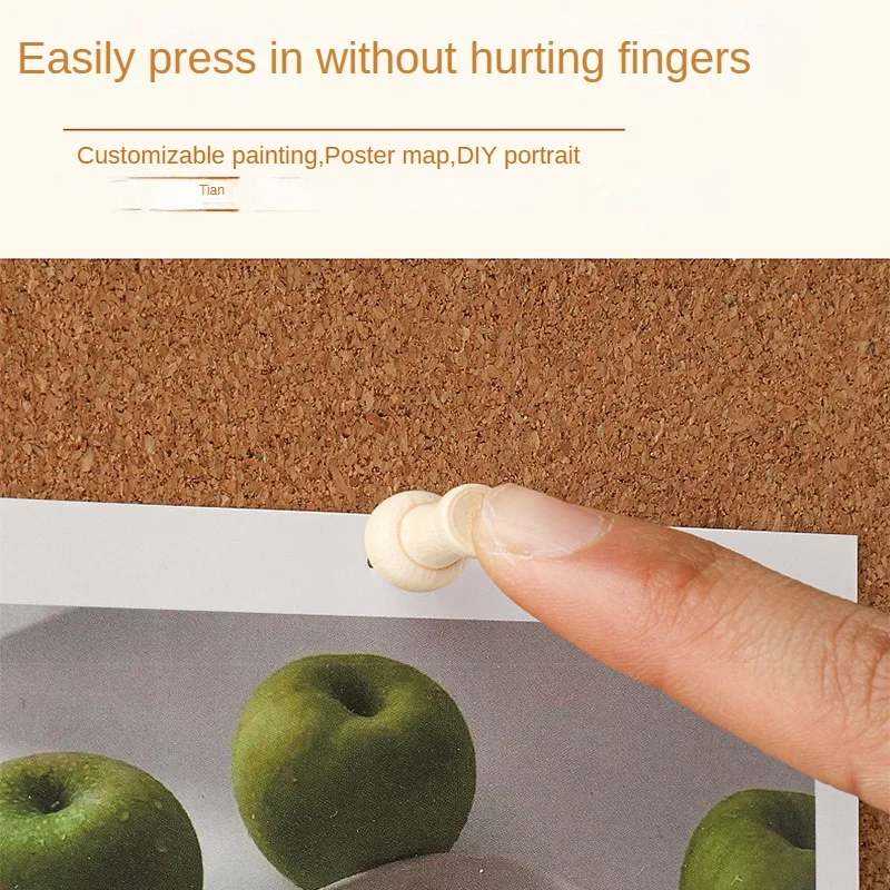50 개/상자 나무 압정 마커 그리기 DIY 사진 벽 아트 네일 스터드 코르크 보드 핀 학교 홈 오피스 도구에 대 한 푸시 핀