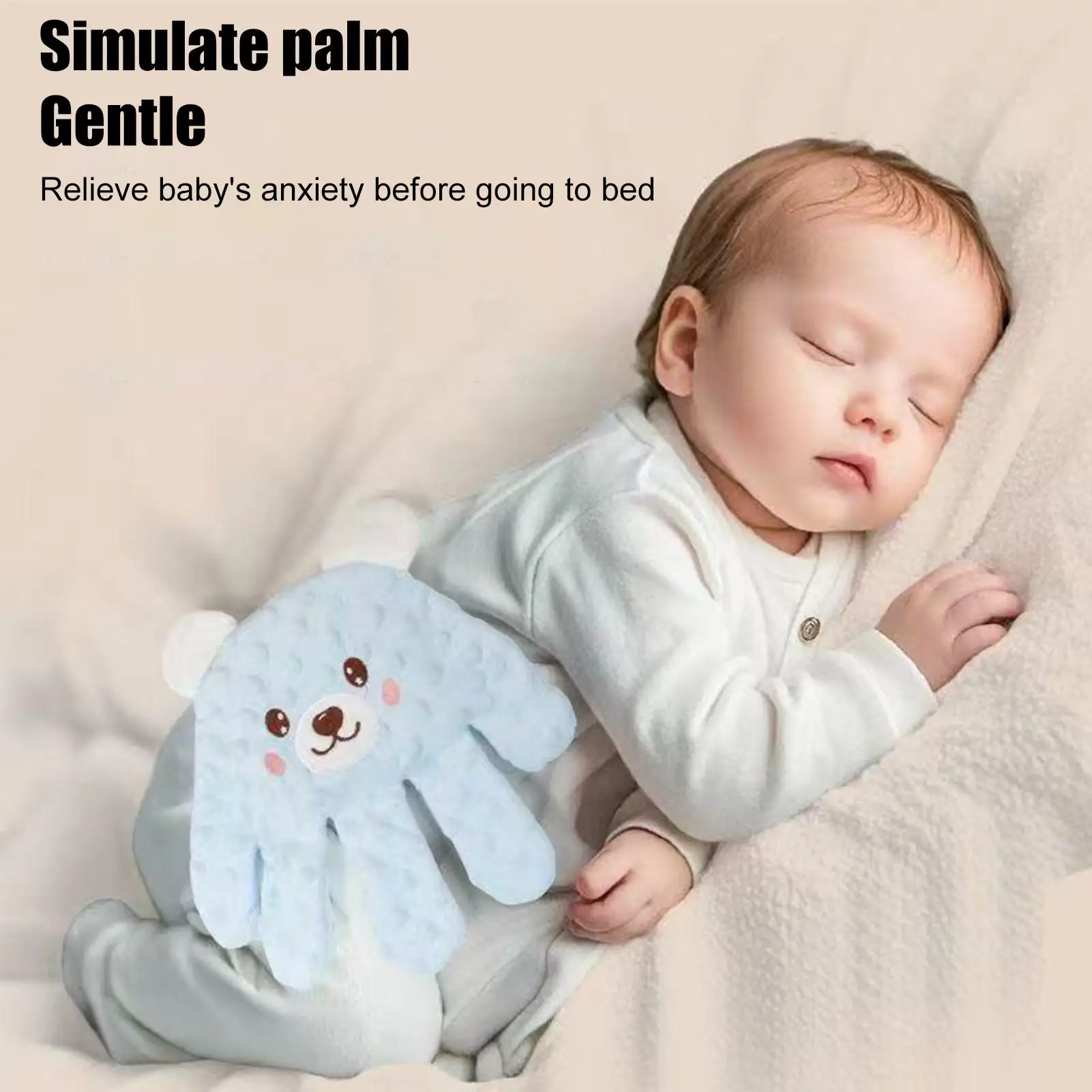 Almohada automática ajustable para dormir para bebés, prevención de morderones, palmas relajantes, Control remoto, ayuda para dormir para bebés de 0 a 3 años