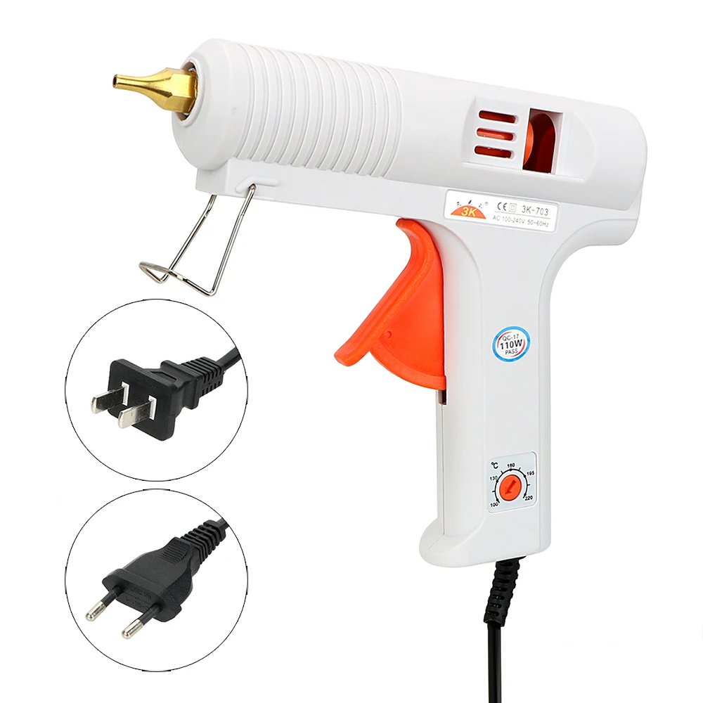 DIYWORK Heißklebepistole, Maulkorbdurchmesser 11 mm, Bastelreparaturwerkzeug, konstante Temperatur, 110 W, Heizung der Temperatur einstellbar