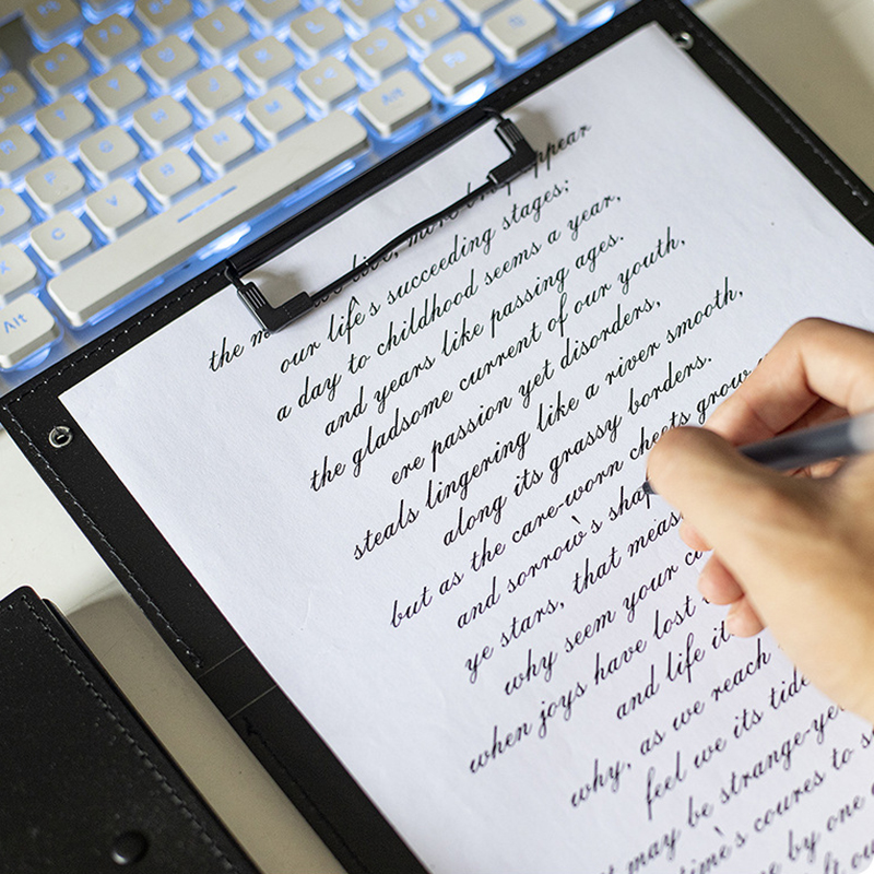 Portapapeles plegable para enfermera, tablones de Clip portátiles de 9,48 pulgadas, carpetas negras, suministros de oficina para médicos, estudiantes de enfermería