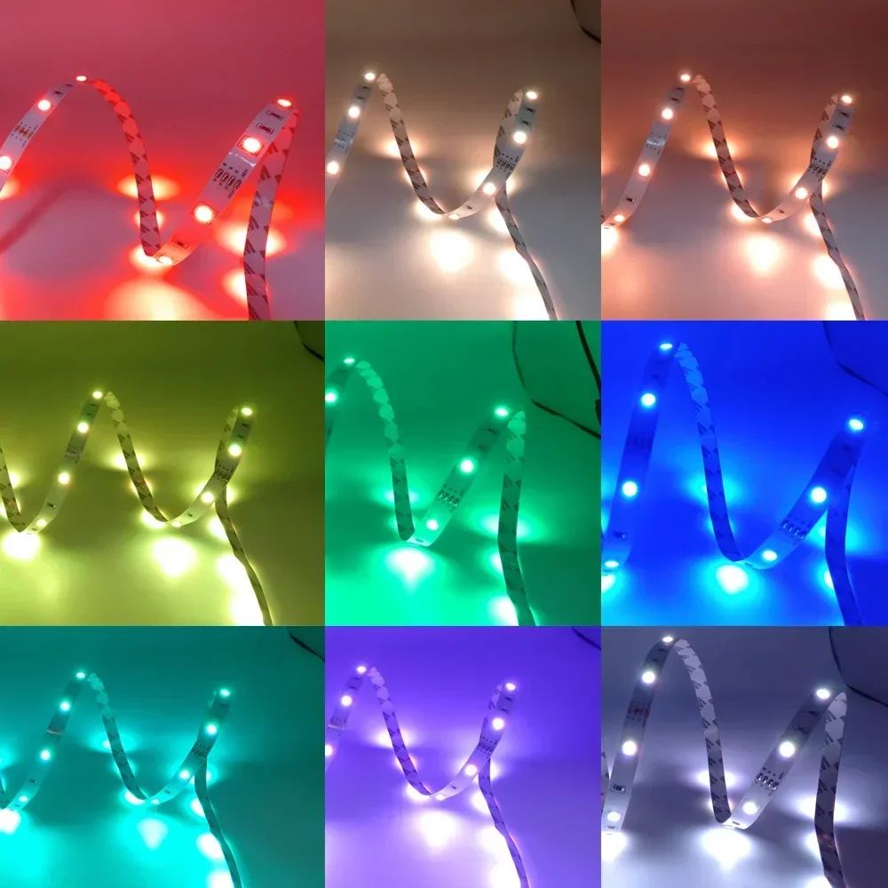 Tira de luces Led inteligente 5050, Usb, 15, 20 metros, Wifi, Alexa, Rgb, cinta de hielo Led de 5V, enchufe de luz Led para pared, cadena de lámpara de cinta Led para habitación